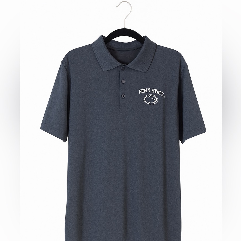 Champion Men’s Size 2XL Penn State University Blue Polo Shirt.